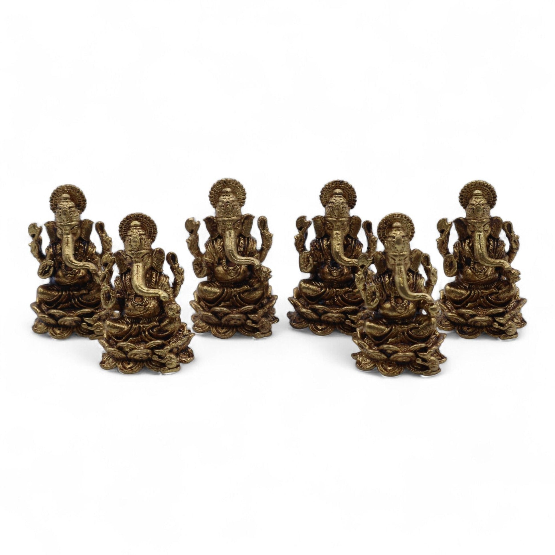 Brass Miniature Gods - Ganesha (22gms) - 37mm - Luna Panther