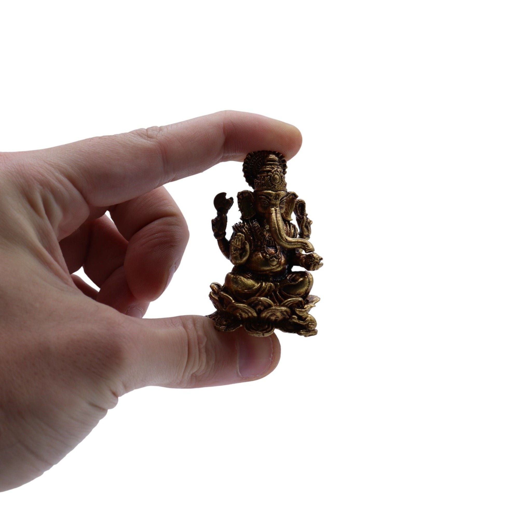 Brass Miniature Gods - Ganesha (52gms) - 49mm - Luna Panther
