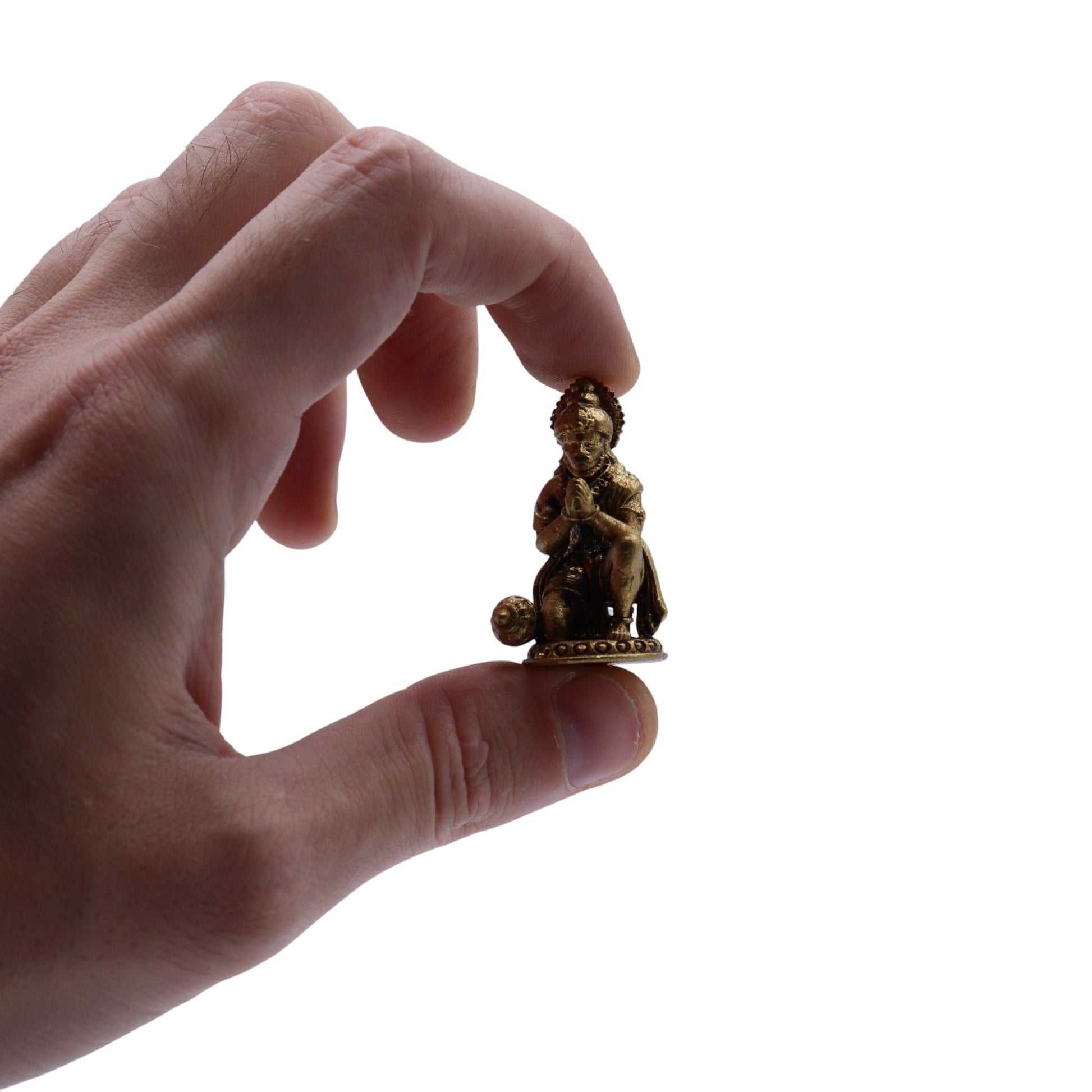 Brass Miniature Gods - Hanuman (30gms) - 36mm - Luna Panther