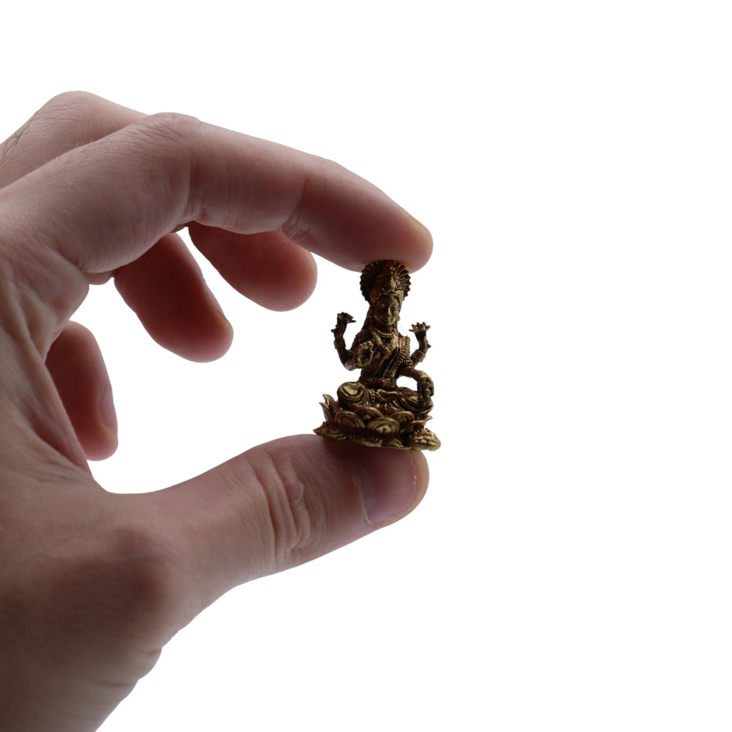 Brass Miniature Gods - Lakshmi (11gms) - 30mm - Luna Panther