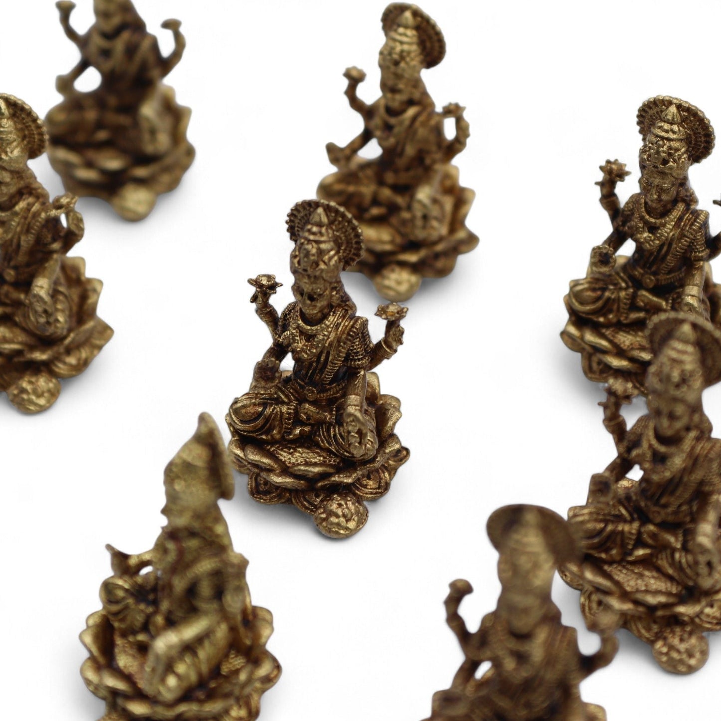 Brass Miniature Gods - Lakshmi (11gms) - 30mm - Luna Panther