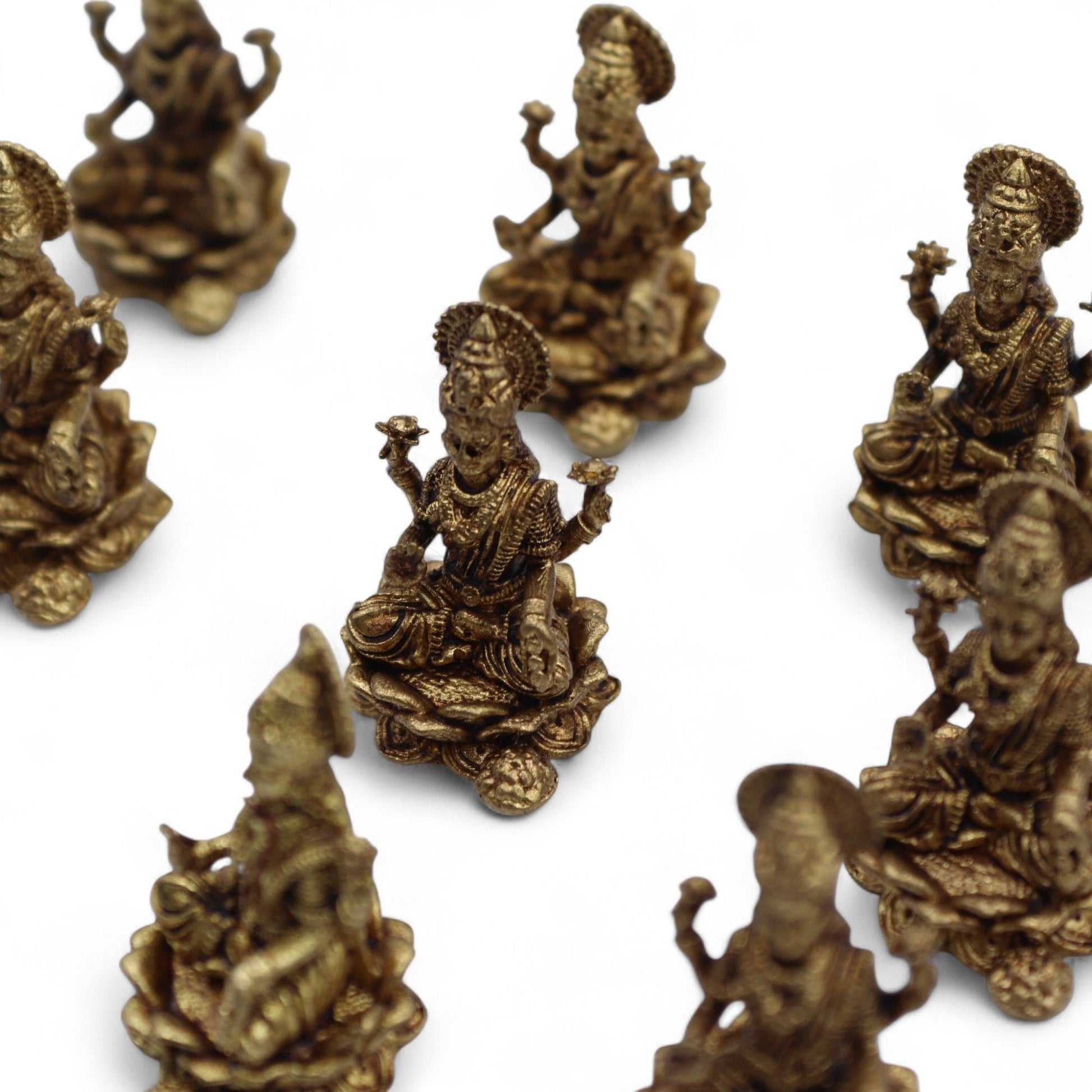 Brass Miniature Gods - Lakshmi (11gms) - 30mm - Luna Panther