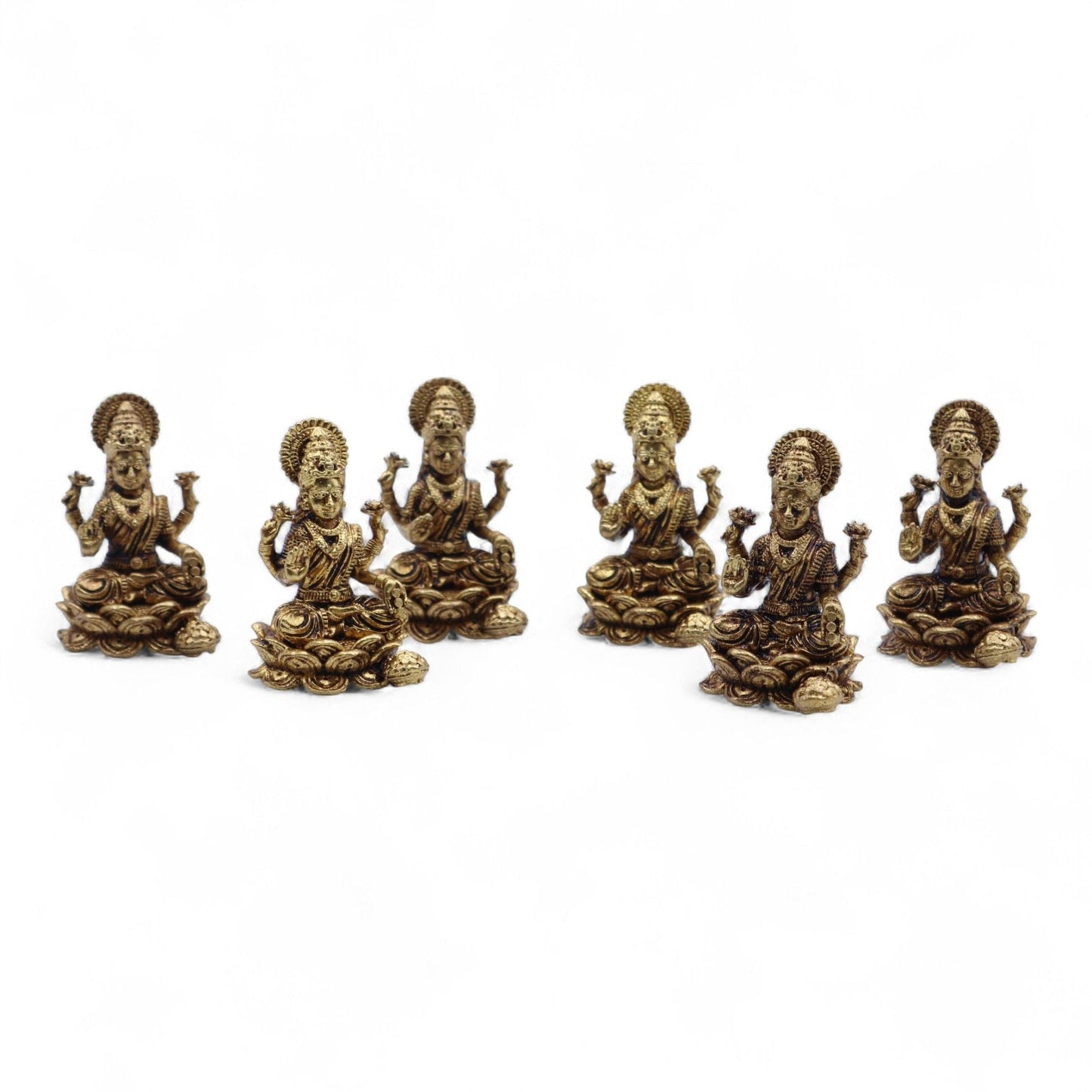 Brass Miniature Gods - Lakshmi (22gms) - 37mm - Luna Panther