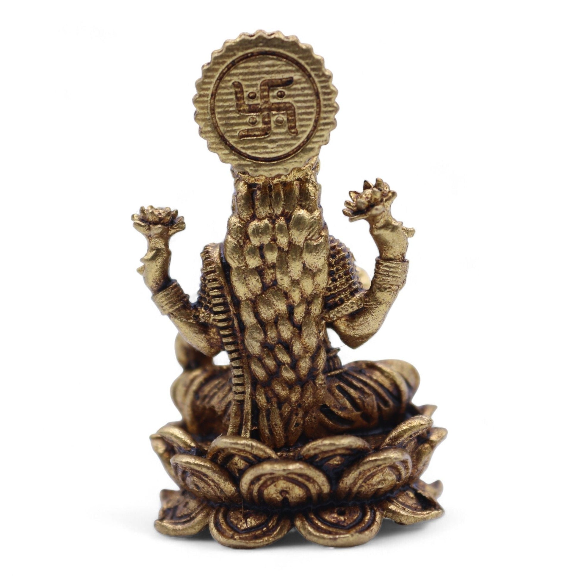 Brass Miniature Gods - Lakshmi (22gms) - 37mm - Luna Panther