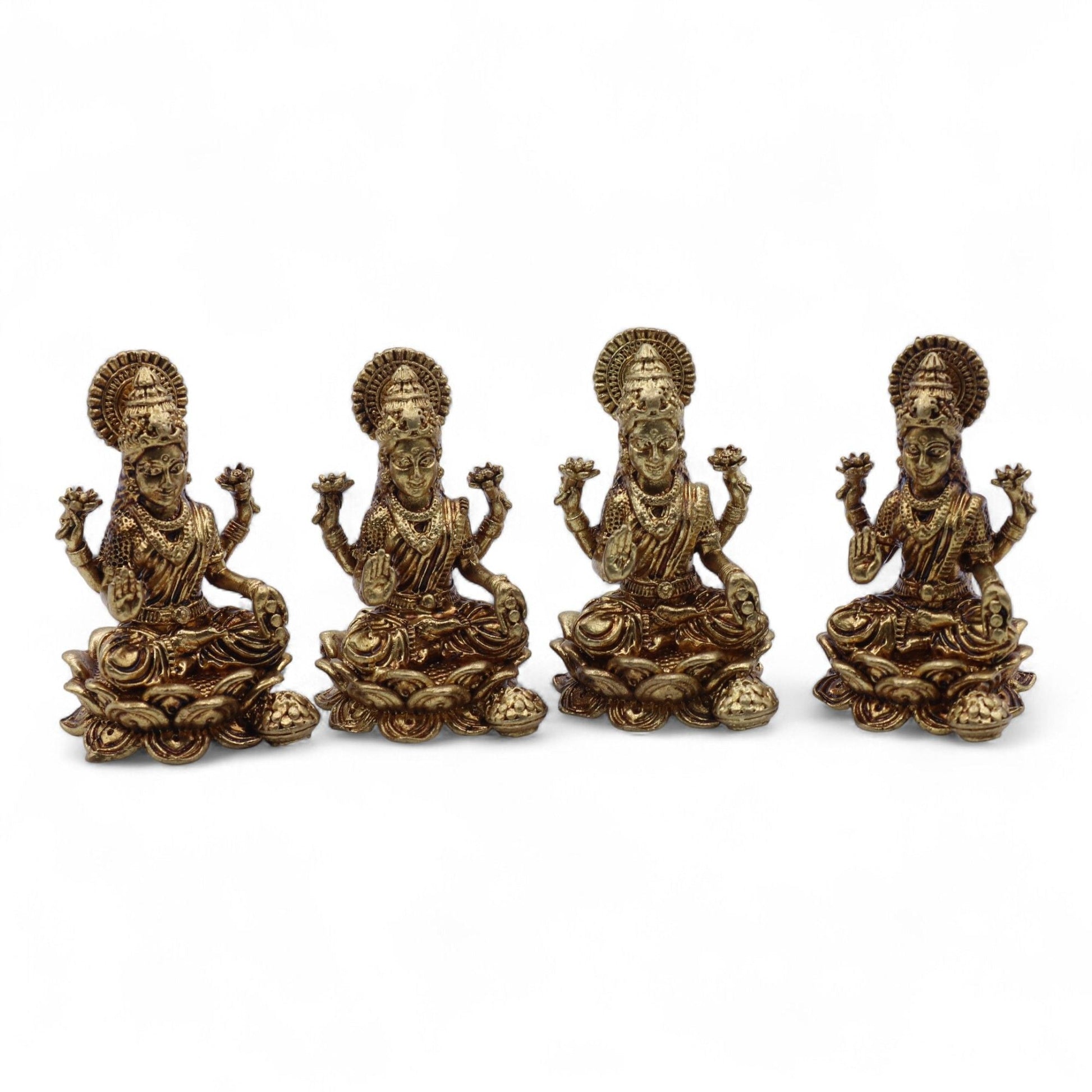 Brass Miniature Gods - Lakshmi (52gms) - 49mm - Luna Panther