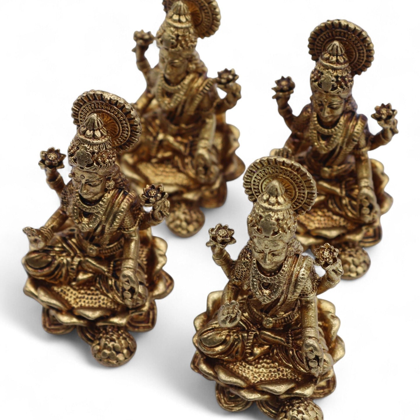 Brass Miniature Gods - Lakshmi (52gms) - 49mm - Luna Panther