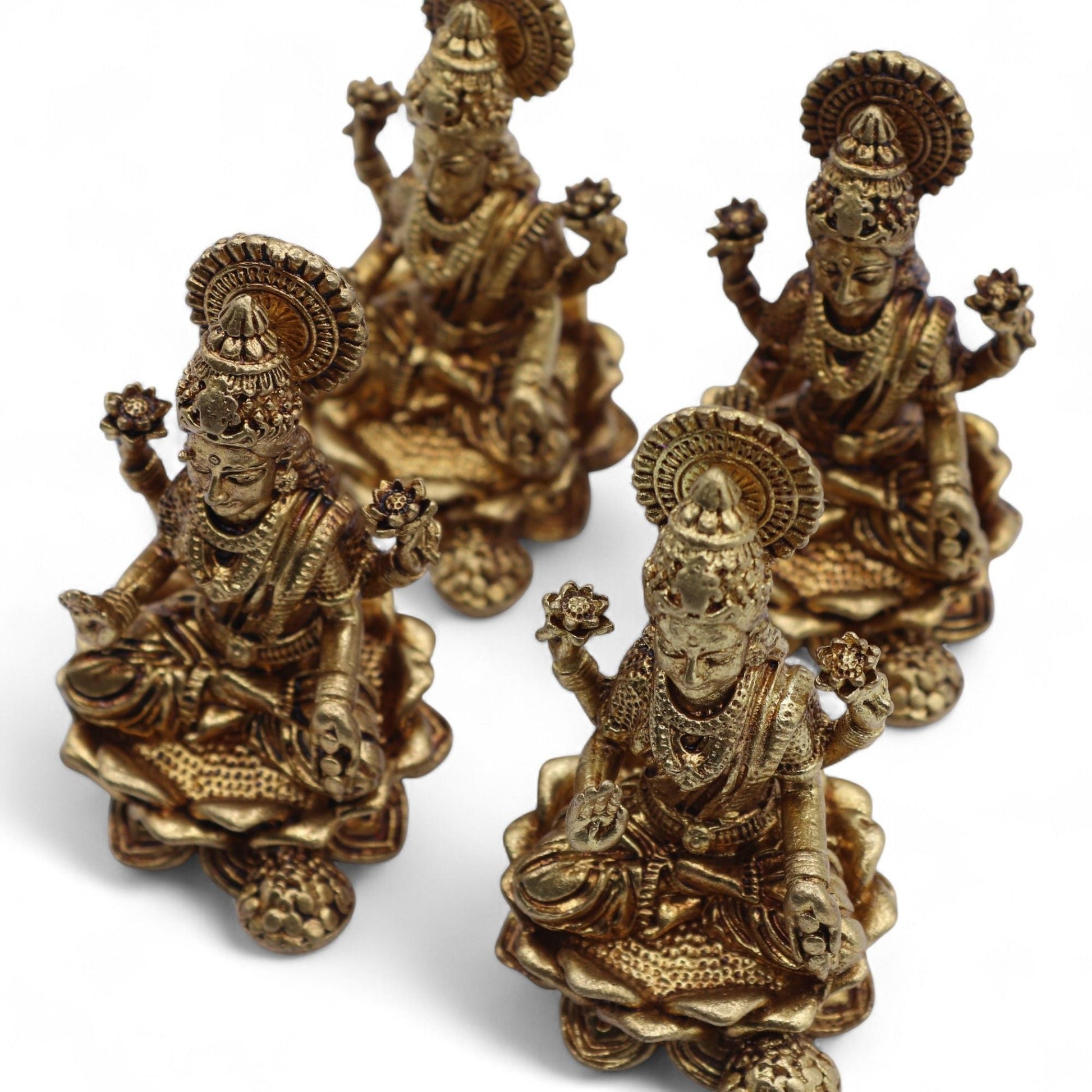 Brass Miniature Gods - Lakshmi (52gms) - 49mm - Luna Panther