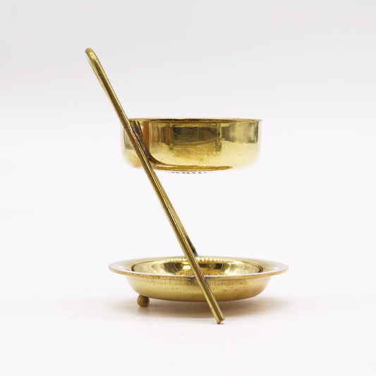 Brass Resin Incense Warmer - Fixed - Luna Panther alternate view