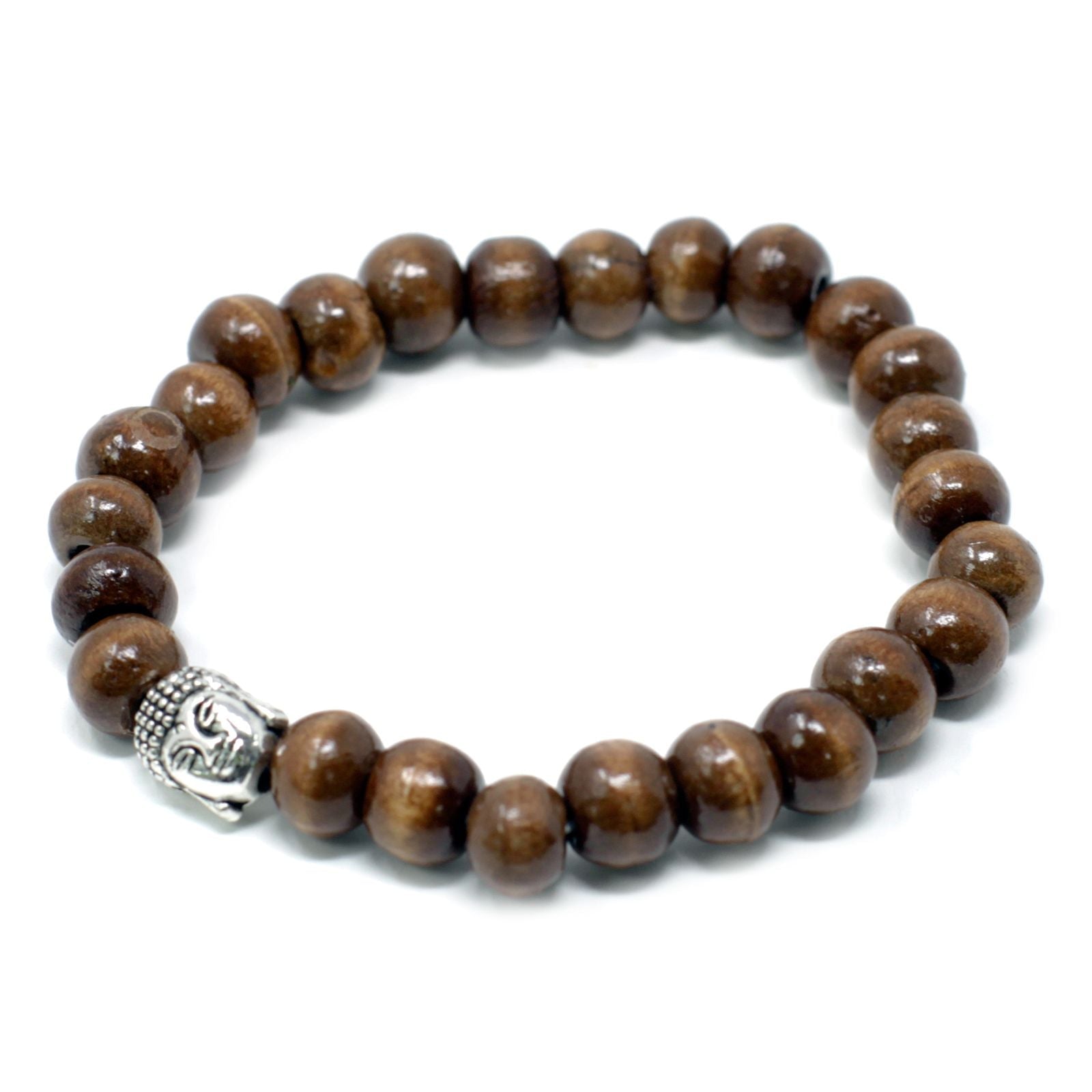 Brown Beads & Buddha Bangle - Luna Panther