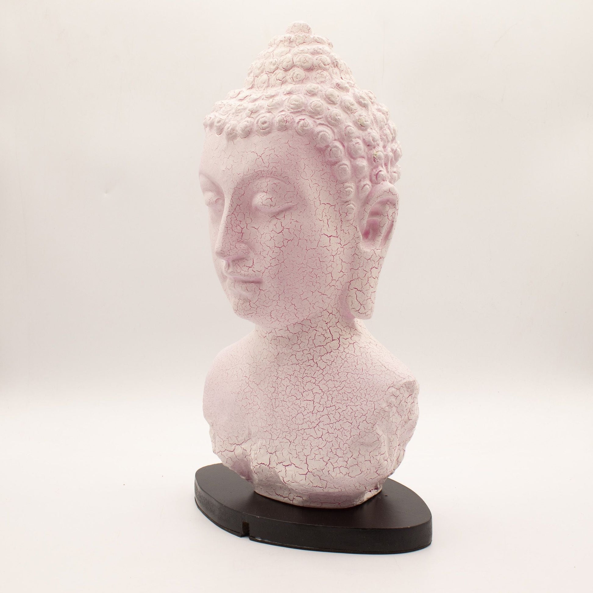 Buddha Bust Lamp Cherry Crackle - Oval stand - Luna Panther