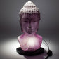 Buddha Bust Lamp Lavender Crackle - Oval Stand - Luna Panther