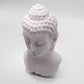 Buddha Bust Lamp Lavender Crackle - Oval Stand - Luna Panther