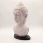 Buddha Bust Lamp Lavender Crackle - Oval Stand - Luna Panther