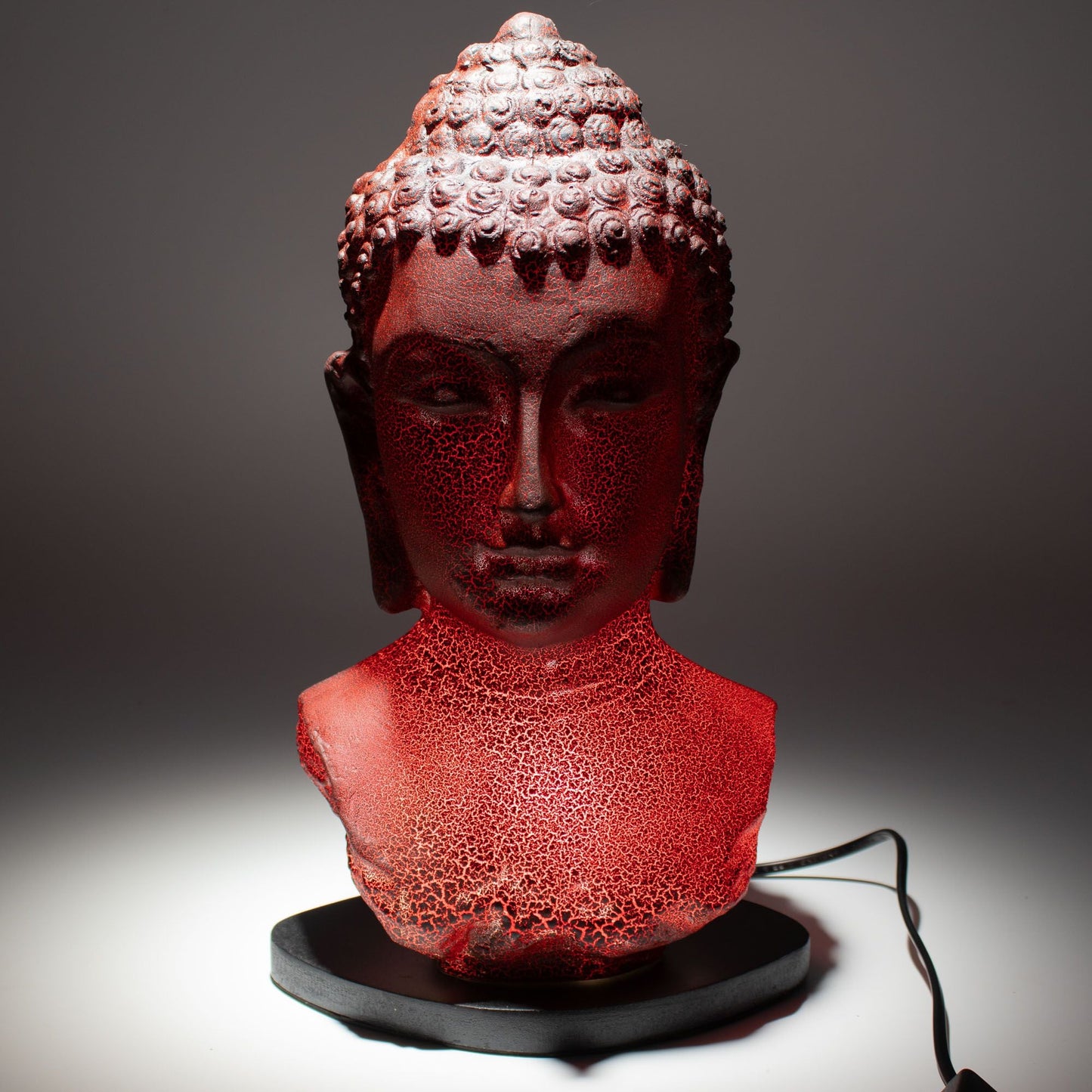 Buddha Bust Lamp Molten Lava - Oval stand - Luna Panther