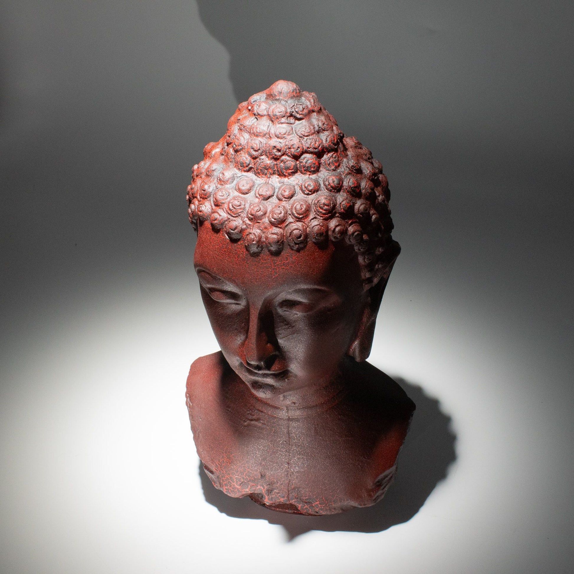Buddha Bust Lamp Molten Lava - Oval stand - Luna Panther