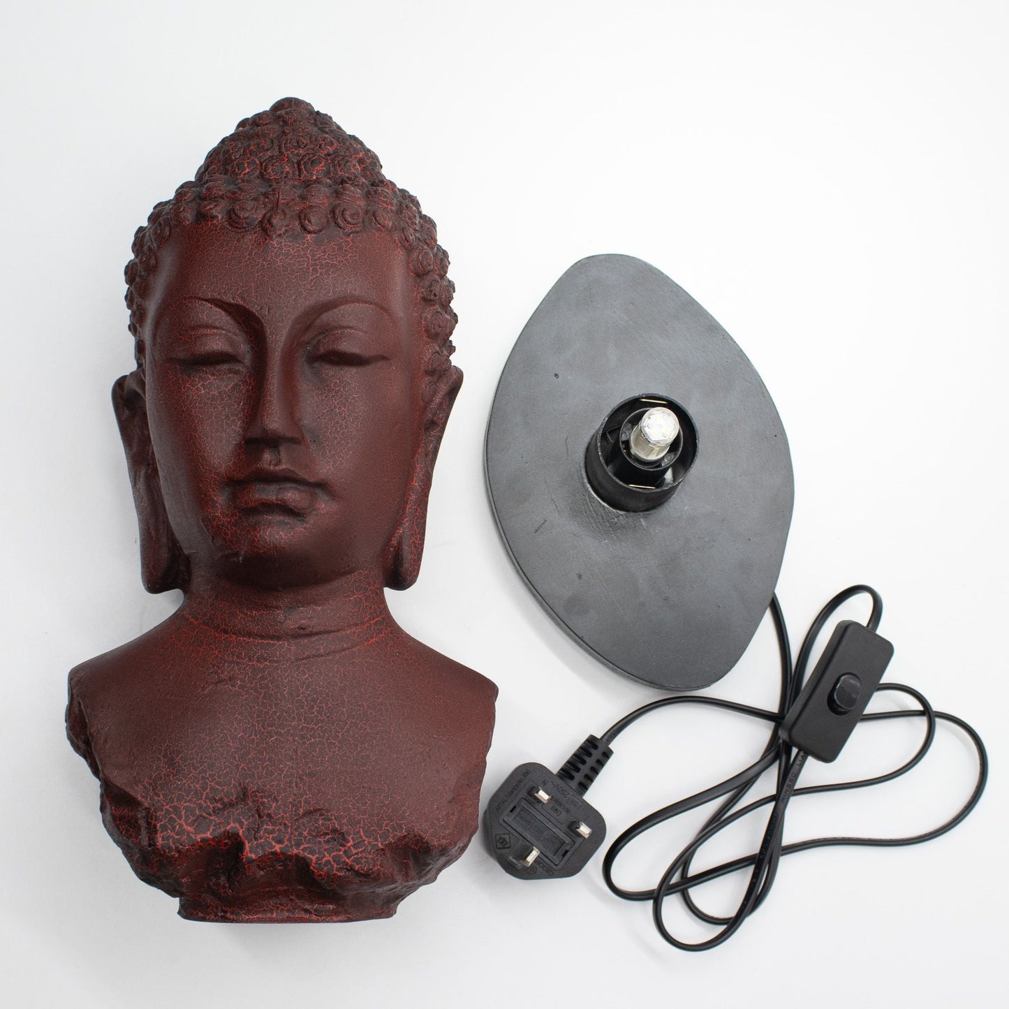Buddha Bust Lamp Molten Lava - Oval stand - Luna Panther