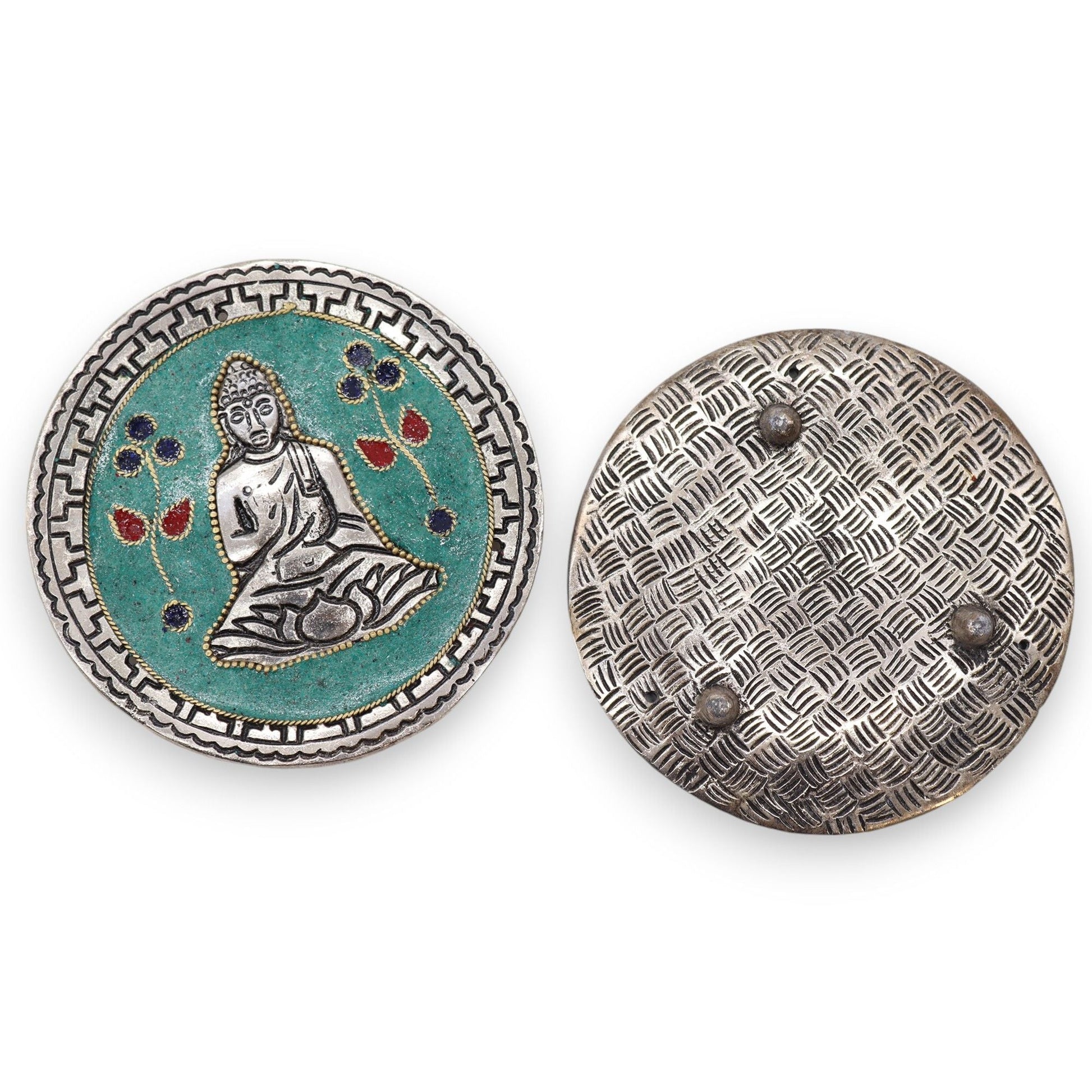 Polished Buddha Green Decor Incense Holder featuring natural patterning and unique variations - Luna Panther