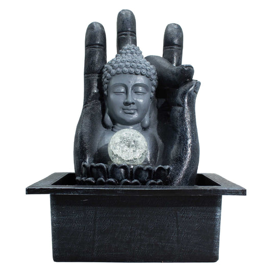 Buddha Hand & Head Tabletop Water Feature - Luna Panther