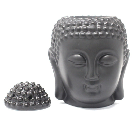 Buddha Head Oil Burner – Dark Brown - Luna Panther