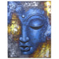 Buddha Painting - Blue Face Abstract - Luna Panther