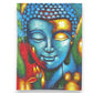Buddha Painting - Blue & Gold Flower 75x55cm - Luna Panther