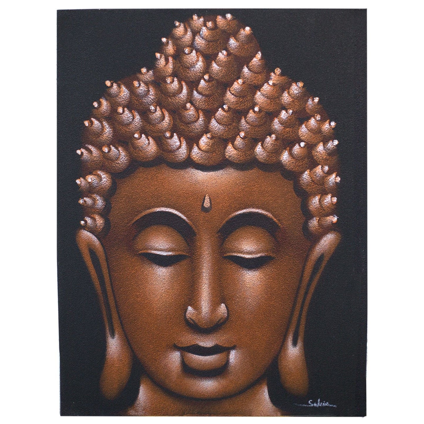 Buddha Painting - Copper Sand Finish - Luna Panther