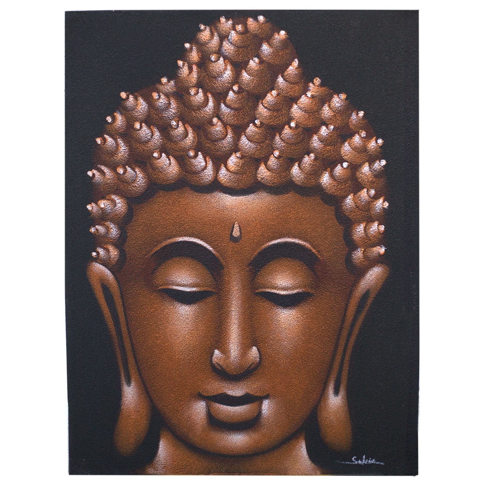Buddha Painting - Copper Sand Finish - Luna Panther