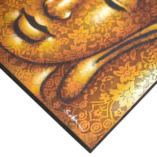 Buddha Painting - Gold Brocade Detail - Luna Panther alternate view