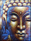 Buddha Painting - Gold Face & Lotus Flower - Luna Panther