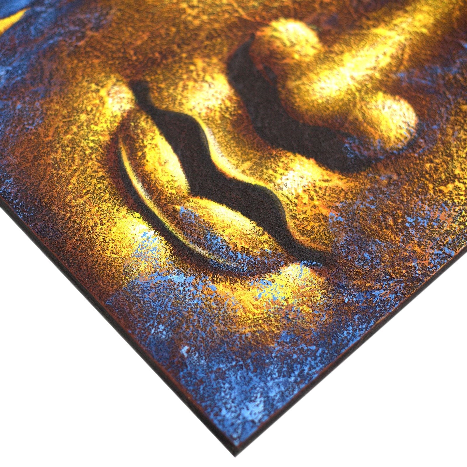Buddha Painting - Gold Face & Lotus Flower - Luna Panther
