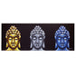 Buddha Painting - Three Heads Black - Luna Panther
