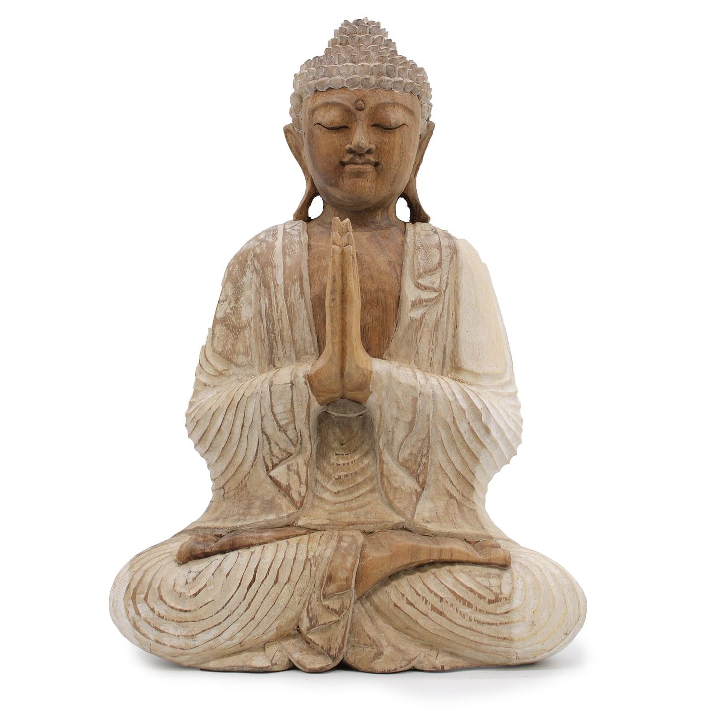 Buddha Statue Whitewash - 40cm Welcome decorative Buddha statue at Luna Panther