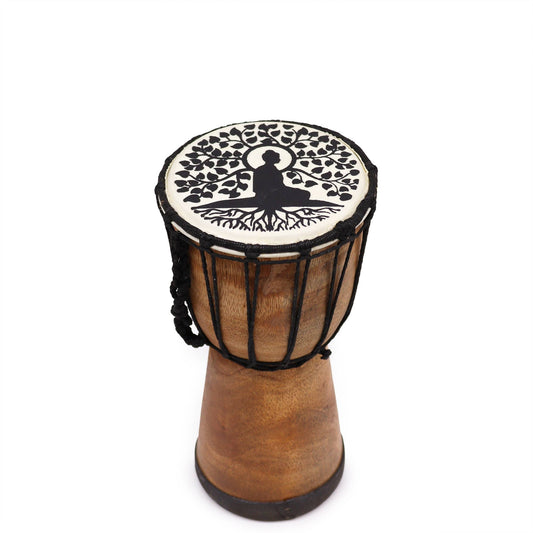 Buddha Wide Top Djembe Drum - 25cm High at Luna Panther
