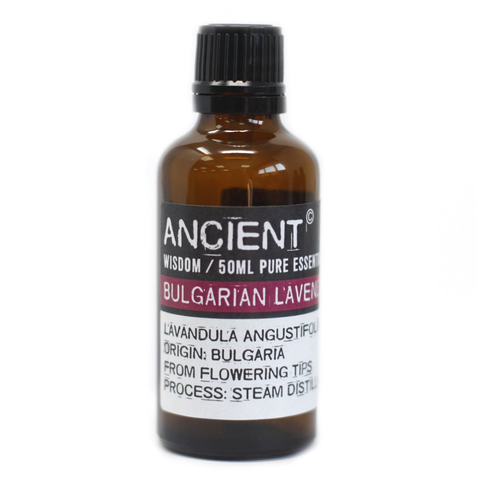 Polished Bulgarian Lavender Essential Oil 50ml featuring natural patterning and unique variations - Luna Panther