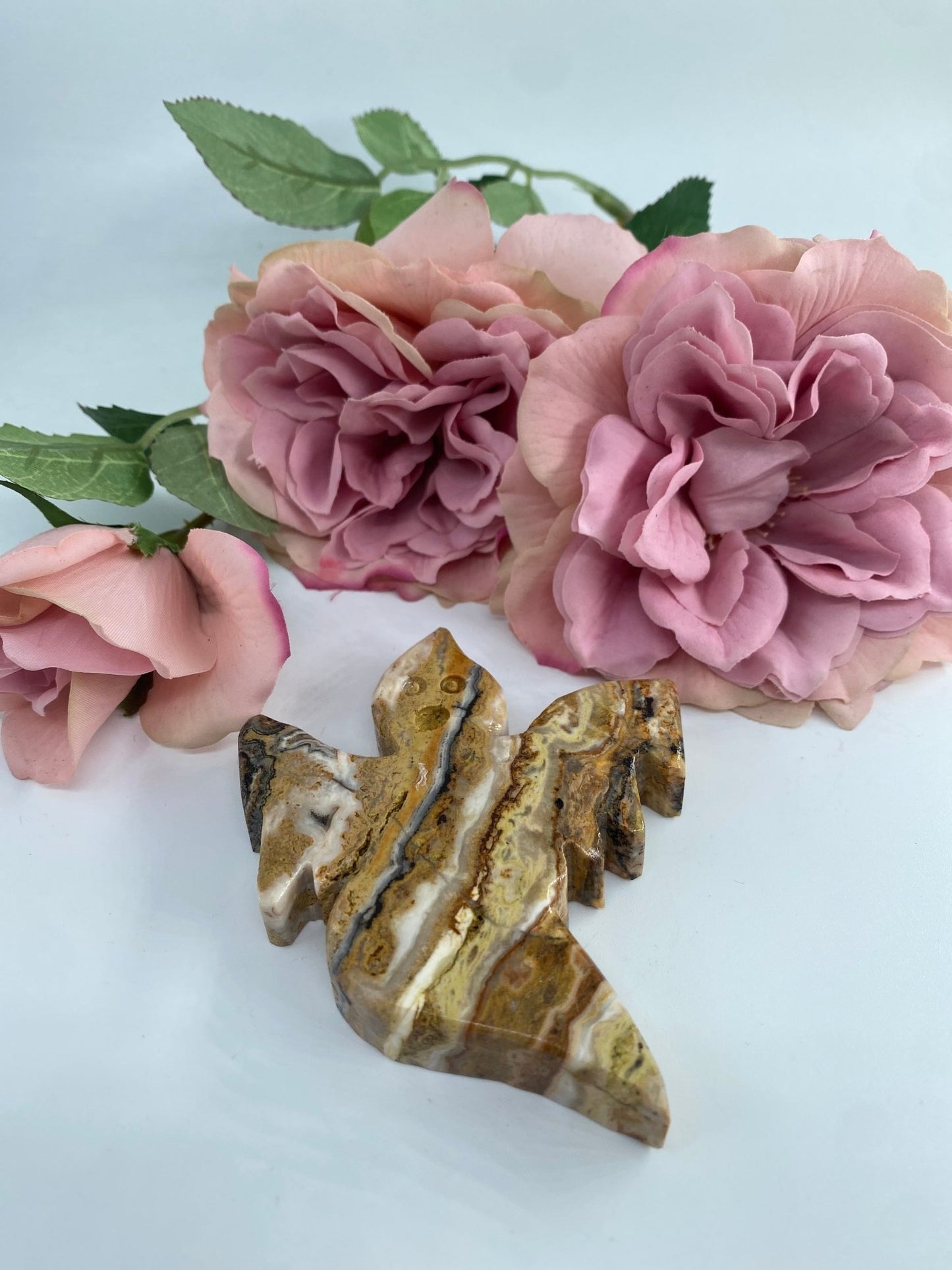 Polished Bumblebee Calcite Ghost featuring soft translucent tone and gentle sheen - Luna Panther