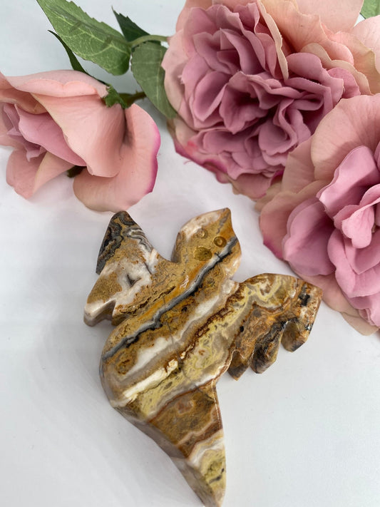 Polished Bumblebee Calcite Ghost featuring soft translucent tone and gentle sheen - Luna Panther alternate view