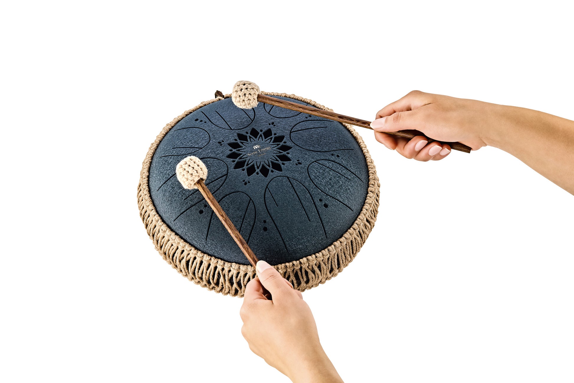 MEINL Sonic Energy Medium Octave Steel Tongue Drum 10" - C Minor/8 Notes/432 Hz - Navy Blue detail view 15 at Luna Panther