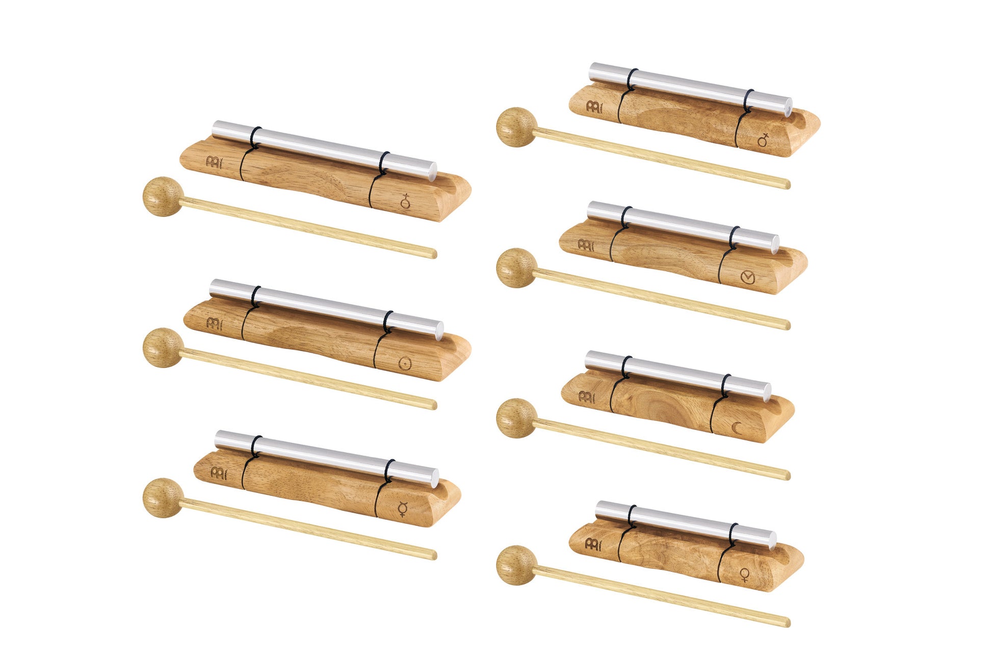 MEINL Sonic Energy Planetary Tuned Energy Chimes Chakra Set -7 pcs at Luna Panther