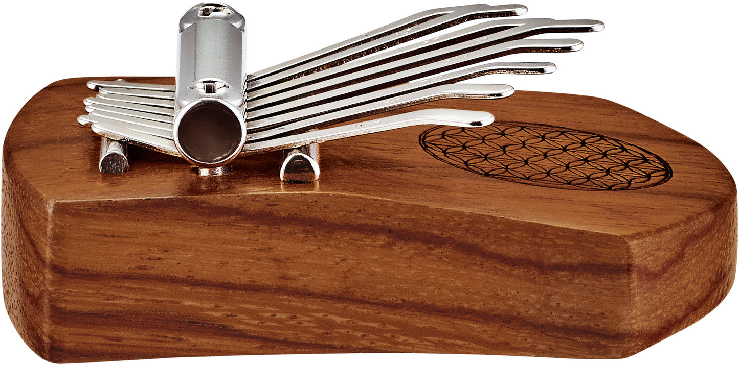 Meinl Sonic Energy Solid "Flower of Life" Mini Kalimba - 8 notes, Red Zebrawood detail view 7 at Luna Panther