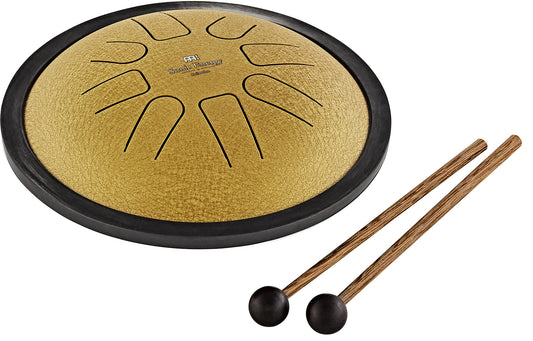 MEINL Sonic Energy Small Steel Tongue Drum 7" - C Minor/8 Notes/440 Hz - Gold at Luna Panther