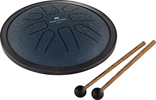 MEINL Sonic Energy Small Steel Tongue Drum 7" - G Minor/8 Notes/440 Hz - Navy Blue at Luna Panther