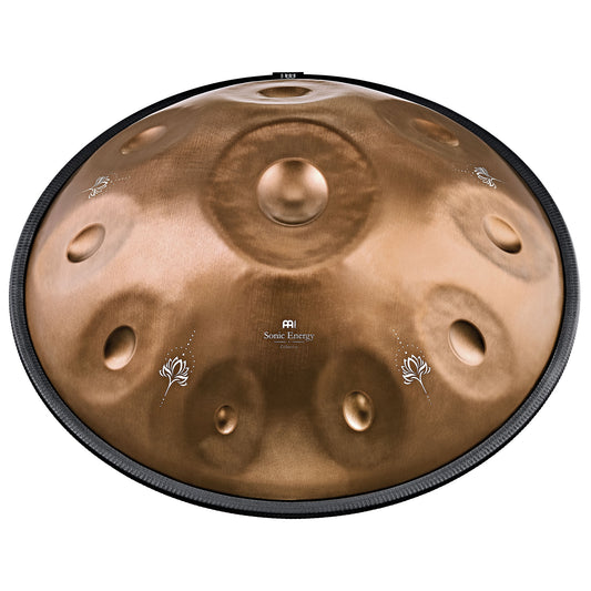 MEINL Sonic Energy Sensory Handpan, Stainless Steel, E La Sirena, 10 Notes, 432 Hz, Vintage cop detail view 2 at Luna Panther alternate view