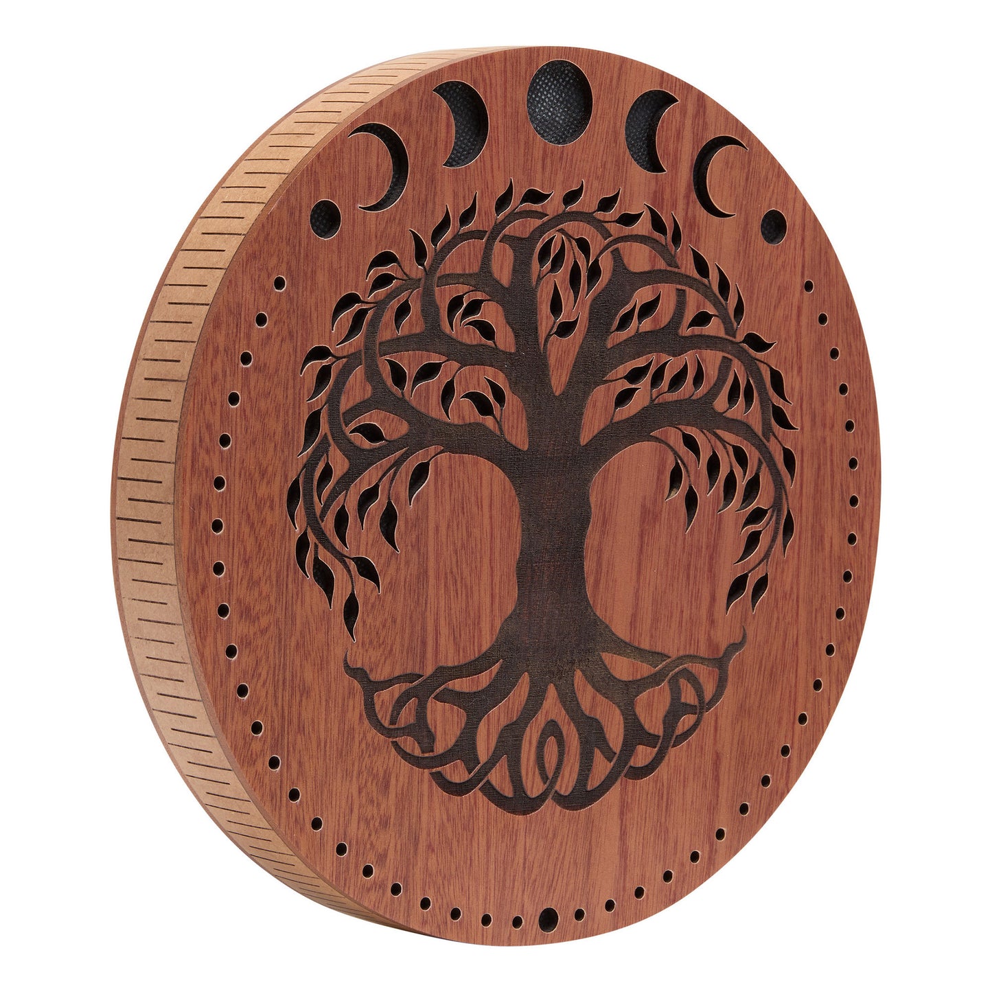 MEINL Sonic Energy 10" Rain Disk, Stream Sound, Moon Phases & Tree of Life Carving at Luna Panther