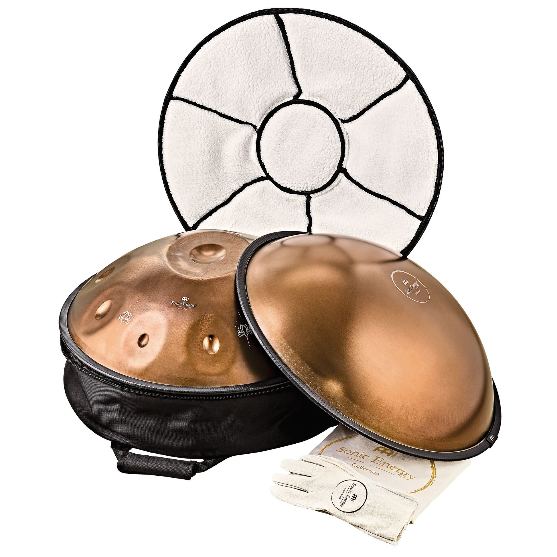 MEINL Sonic Energy Sensory Handpan, Stainless Steel, E La Sirena, 10 Notes, 432 Hz, Vintage cop detail view 6 at Luna Panther