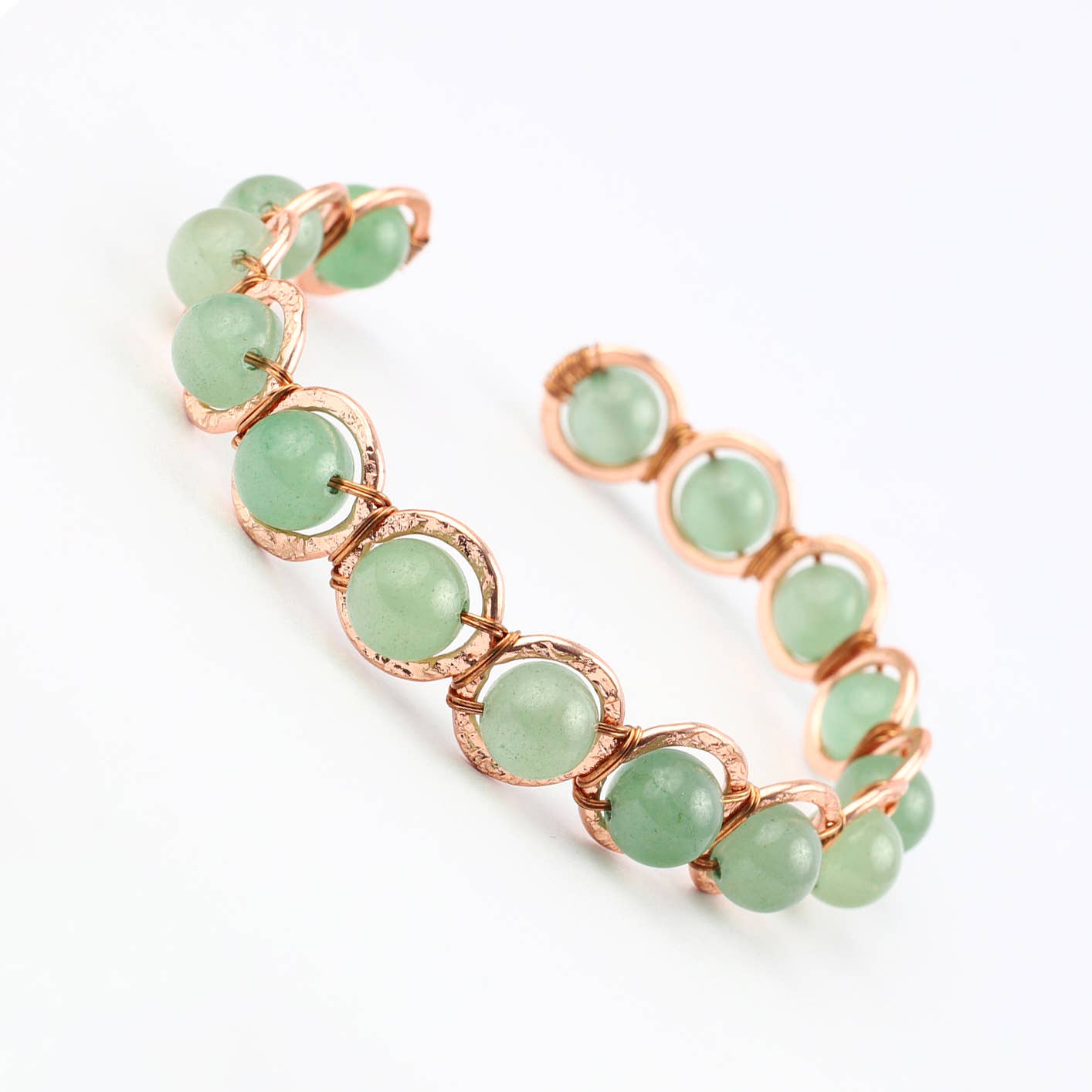 Copper & Green Aventurine Crystal Bracelet