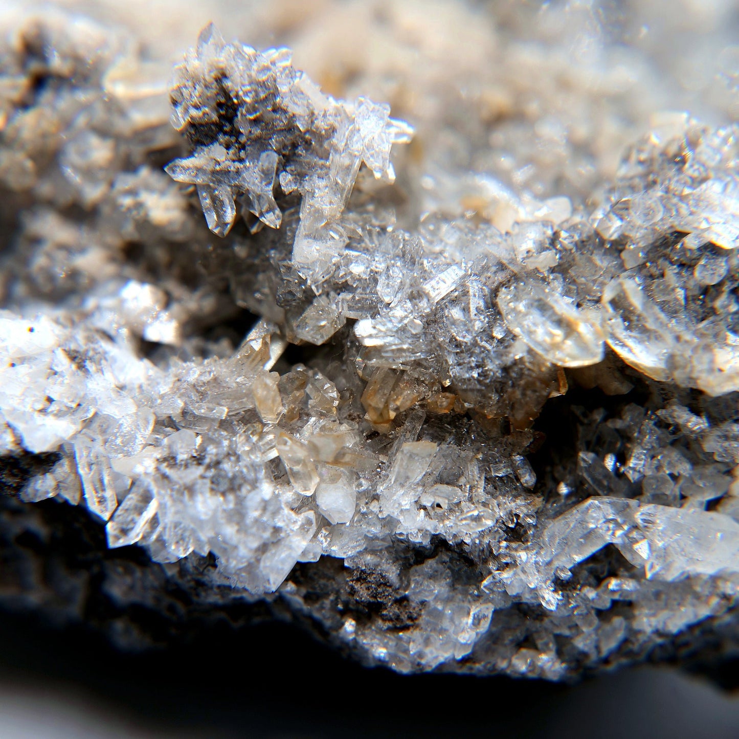 Calcite Crystal Cluster on Dark Matrix - 94g - Luna Panther