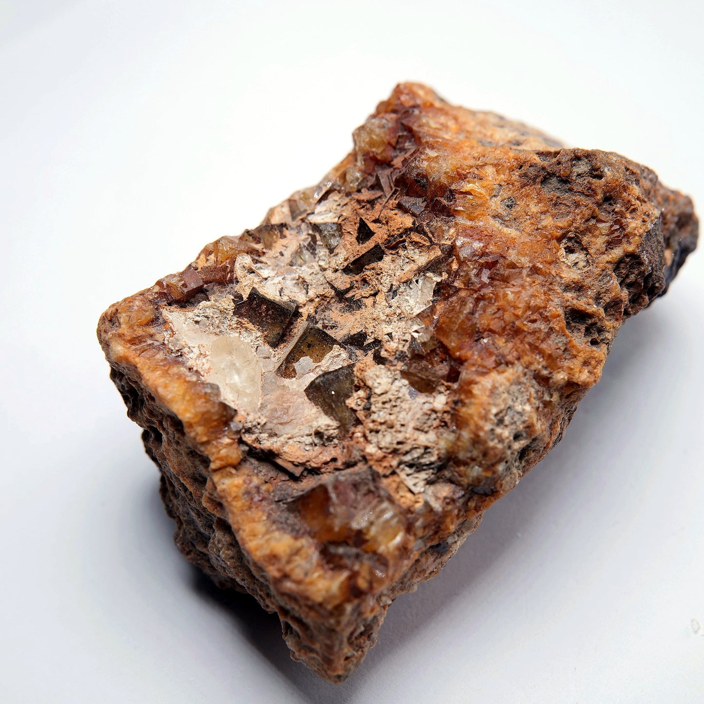 Calcite Crystal Cluster on Ironstone Matrix - 188g - Luna Panther