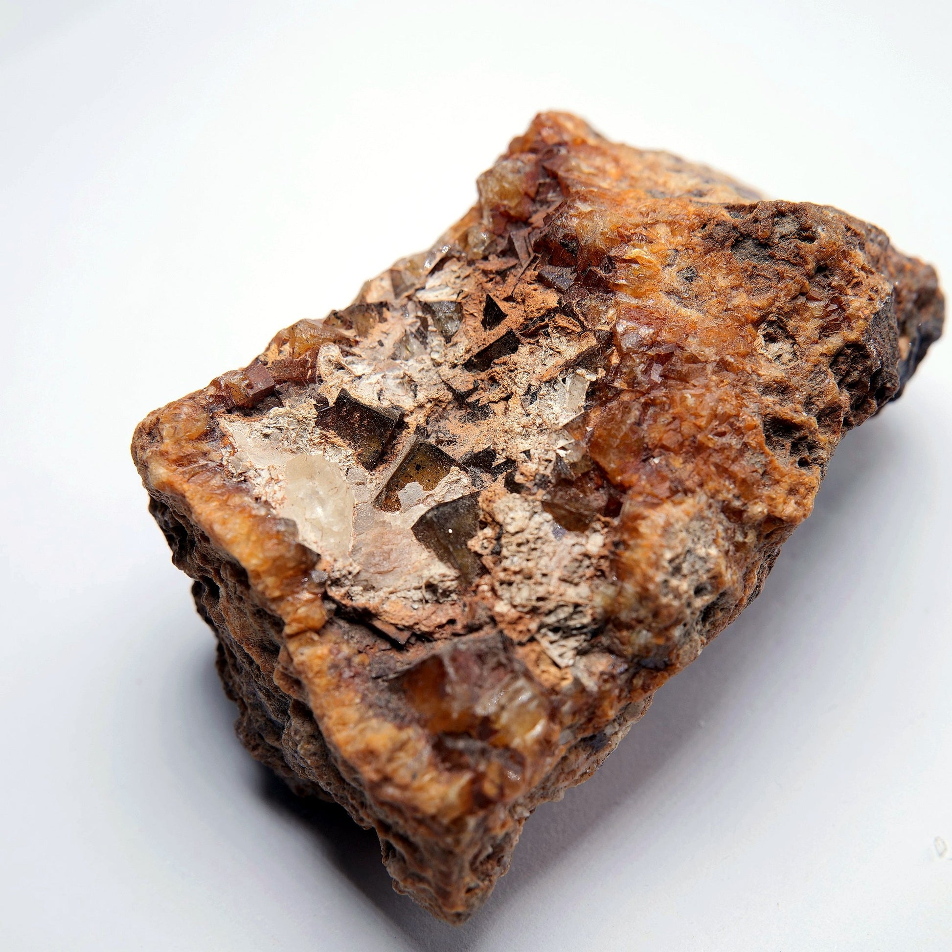 Calcite Crystal Cluster on Ironstone Matrix - 188g - Luna Panther