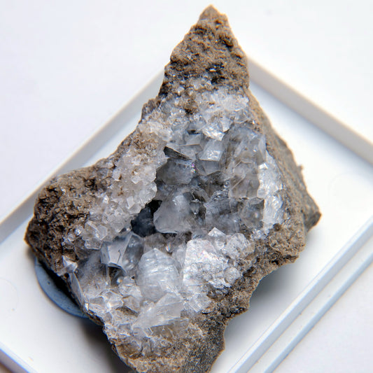 Calcite from Armstrong Quarry, Shireoaks, Derbyshire - 22.11g - Luna Panther alternate view