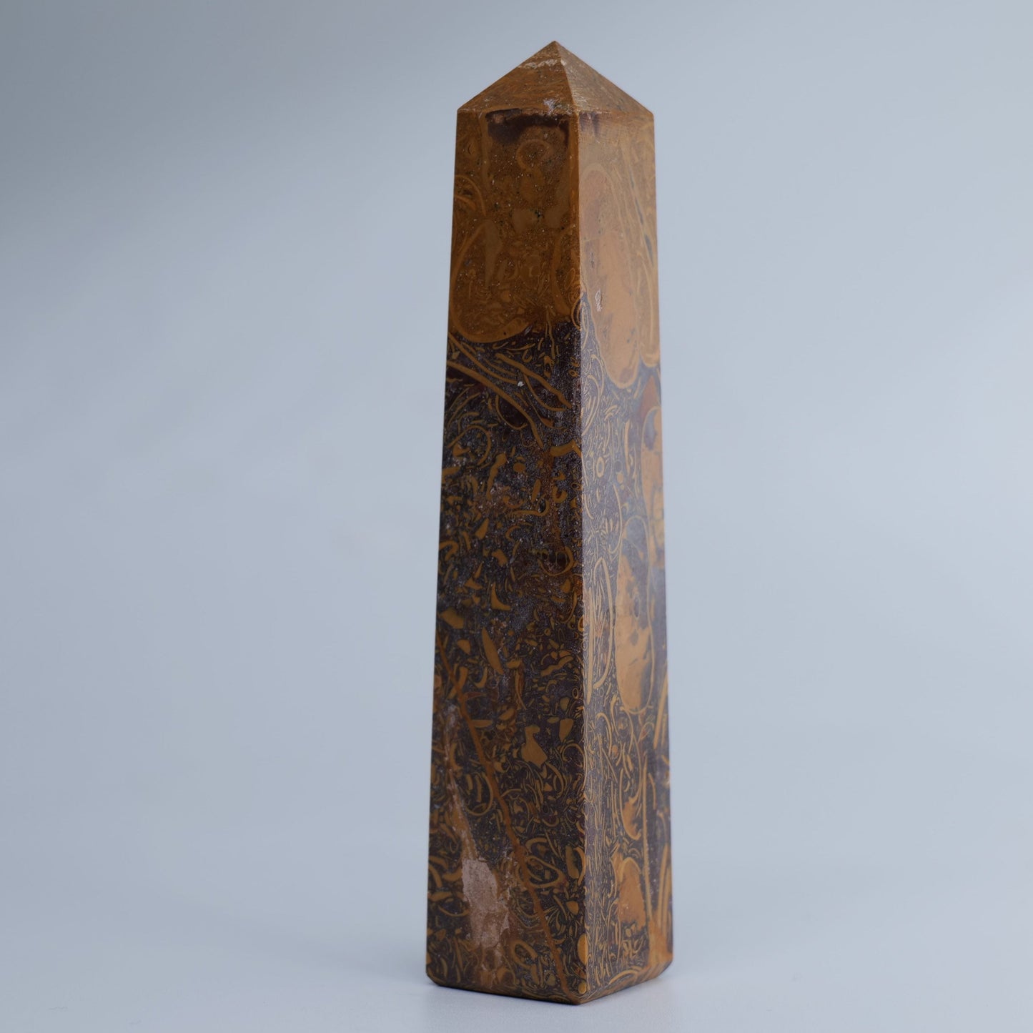 Calligraphy Jasper Crystal Tower 111g - Luna Panther